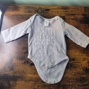 Gray Farm Babe Baby Onesie 0-3 Months Cute Graphic Bodysuit Infant